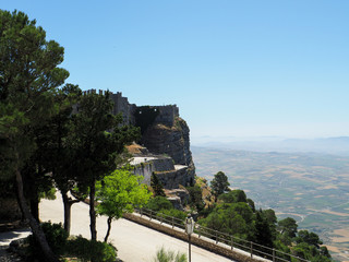 a old ruin in erice in sicily