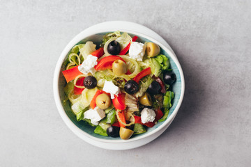 tasty fresh vegetable salad in bowl