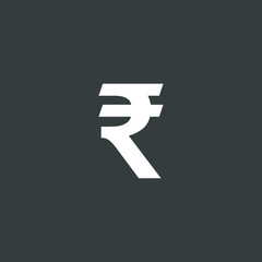 rupee sign icon or logo isolated sign symbol vector illustration. Currency sign - money symbol.