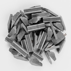 Realistic 3D Render of Pile of Rubble