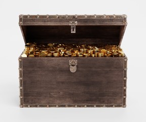Realistic 3D Render of Treasure Chest