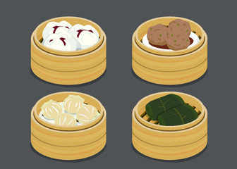 Asian food - Dim sum in Steamer