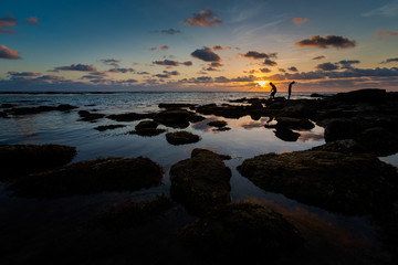 Fototapeta na wymiar Sunset on Ong Lang beach Phu Quoc