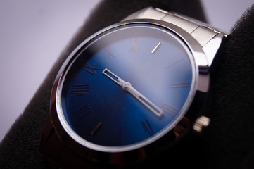Product photography of the classy steel watch.