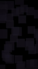 Black abstract background. Backdrop with grey squares. Vertical orientation. 3D illustration