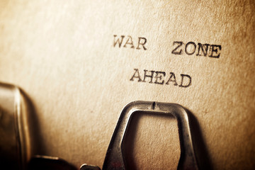 War zone ahead text
