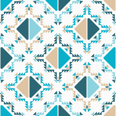 Aztec elements. Seamless pattern. Geometry. Ethnic boho ornament. Tribal motif. Vector illustration for web design or print.