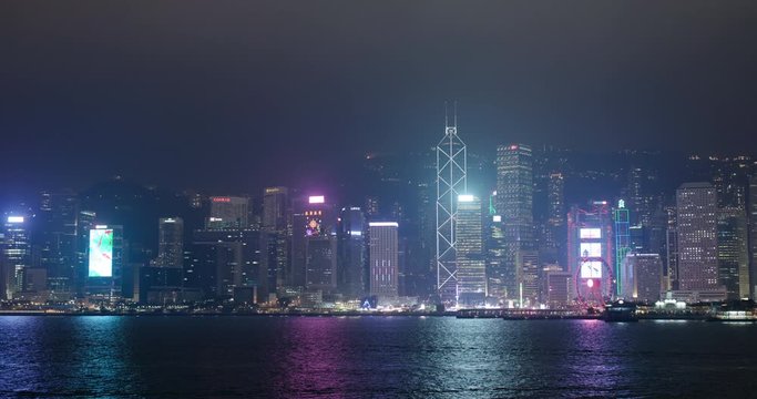 Victoria Harbor, Hong Kong 08 March 2020: Hong Kong city