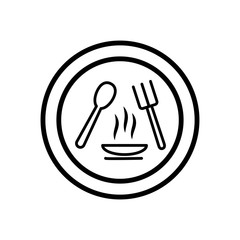 restaurant icon design, flat style trendy collection