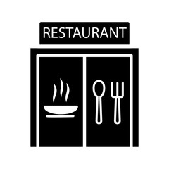 restaurant icon design, flat style trendy collection