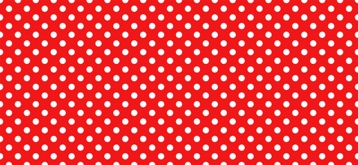 Polka dot seamless pattern. Red dotted geometric abstrct background. Vector abstract background.
