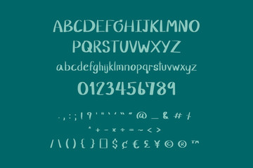 This set is alphabets A-Z, numeral and punctuation that you can use on your logos, social media, print etc.