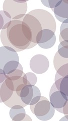 Translucent circles on a white background. 3D illustration