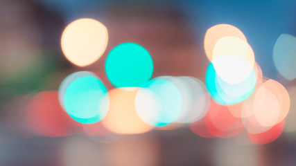 City lights blur bokeh