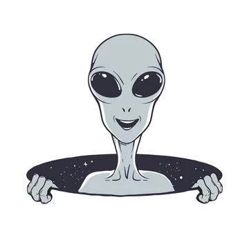 Cute Alien In Space Hole Cartoon Vector Icon Illustration. Flat Cartoon  Concept 10859485 Vector Art at Vecteezy