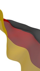 Obraz premium Flag of Germany. Wide format 3D illustration. State symbol of the Federal Republic of Germany. 3D rendering