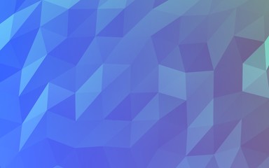 Abstract triangle geometrical blue background. Geometric origami style with gradient. 3D illustration