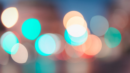 City lights blur bokeh