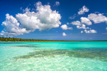 Beautiful tropical sunny beach in Dominican republic