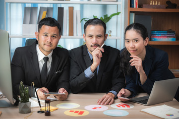 Group of Business People Diverse Brainstorm Meeting Concept, Working in the Office Concept