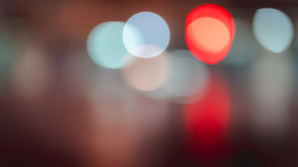Abstract bokeh lights defocused on black background
