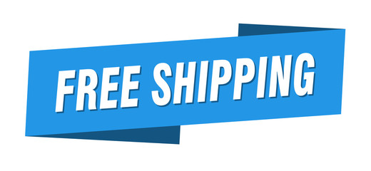 free shipping banner template. free shipping ribbon label sign