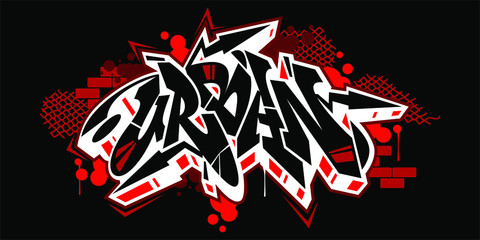 Hiphop Graffiti Style Word Urban Vector Typography Illustration