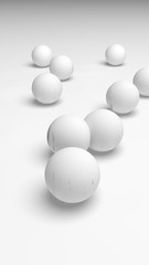 White abstract background. Lowpoly backdrop. Crumpled paper. 3D illustration