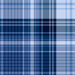 Seamless pattern in night blue colors for plaid, fabric, textile, clothes, tablecloth and other things. Vector image.