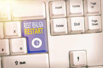 Handwriting text writing Reset Realign Restart. Conceptual photo Life audit will help you put...