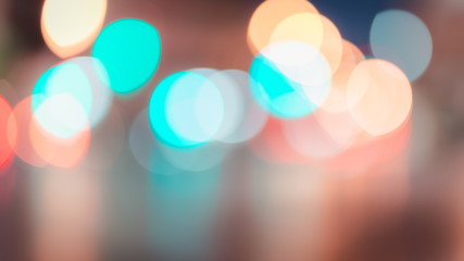 Abstract bokeh lights defocused on black background
