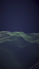 Abstract landscape background. Cyberspace purple grid. hi tech network. 3D illustration