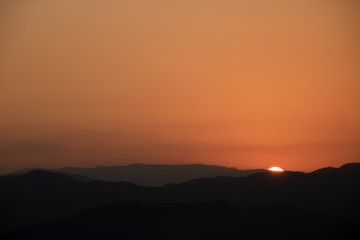 Obraz premium sunset in the mountains