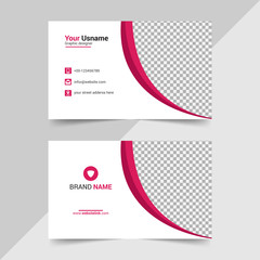 Modern Simple Business Card Design, Shape design, red color