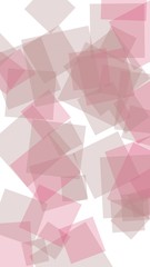 Multicolored translucent hexagons on white background. Vertical image orientation. 3D illustration