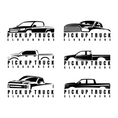 pick up truck logo design vector - obrazy, fototapety, plakaty