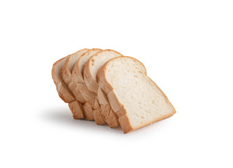 Slice of breads isolated on the white background