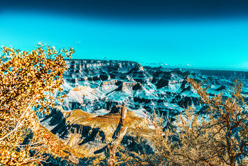 Amazing natural geological formation - Grand Canyon in Arizona, Southern Rim.