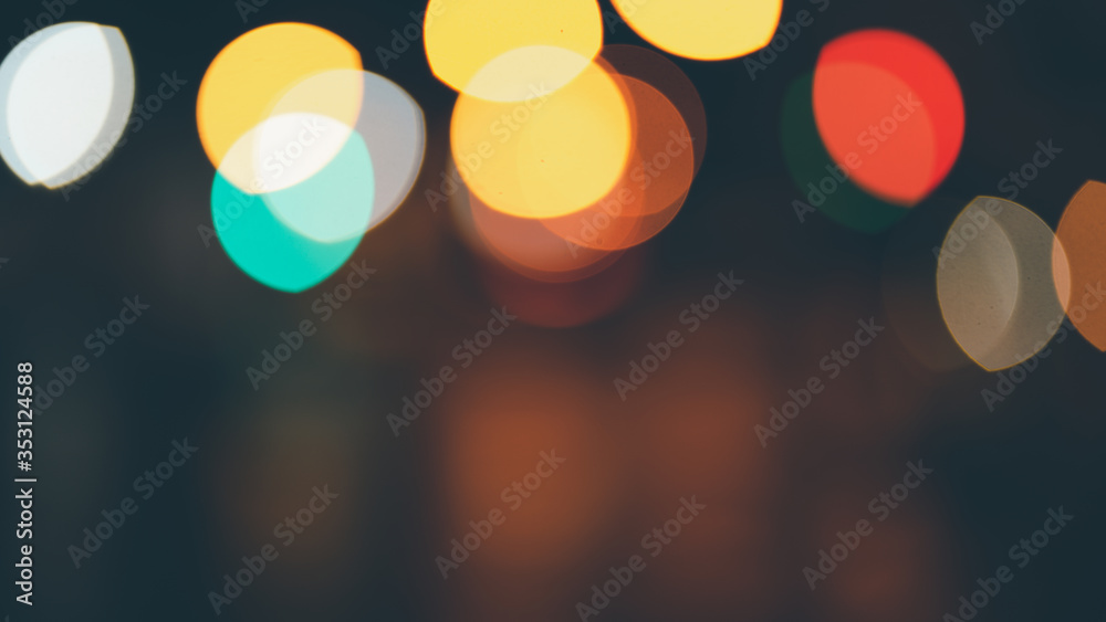 Wall mural bokeh city abstract