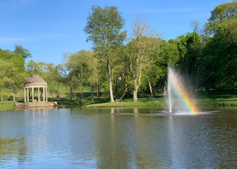 Beautiful day at Larz Anderson Park in Brookline, Massachusetts, United States