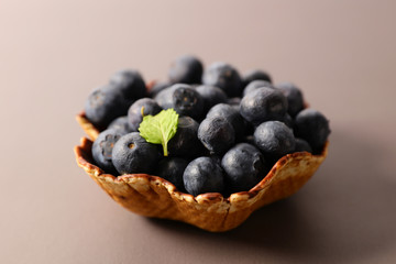 blueberry on biscuit bowl- studio shot