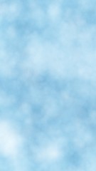 Background of abstract white color smoke isolated on blue color background. The wall of white fog. 3D illustration