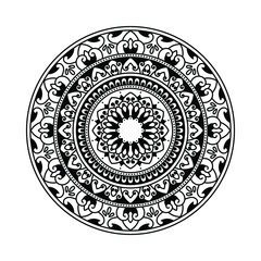 Floral Ornament Mandala Yoga Vector