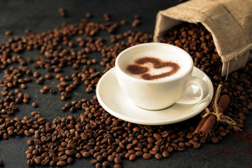 In love with latte coffee art