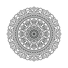 Floral Ornament Mandala Yoga Vector