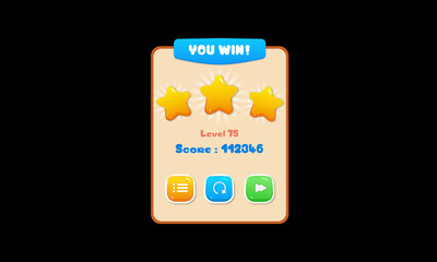 game win ui kits - win vector ui elements 