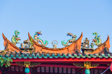 Fototapeta premium roof of a chinese temple in George Town, Penang, Malaysia