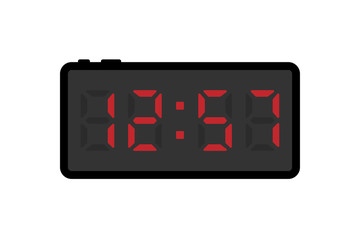 Vector office clock flat illustration. Watch graphic design.
