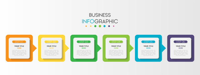Business infographic element with options, steps, number vector template design