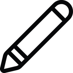 pen icon outline isolated vector illustration